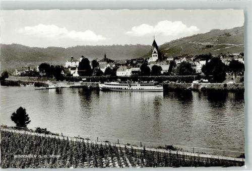 56333 W5406 Winningen , Mosel - Rückseite mit Abschürfungen bzw Kleberesten