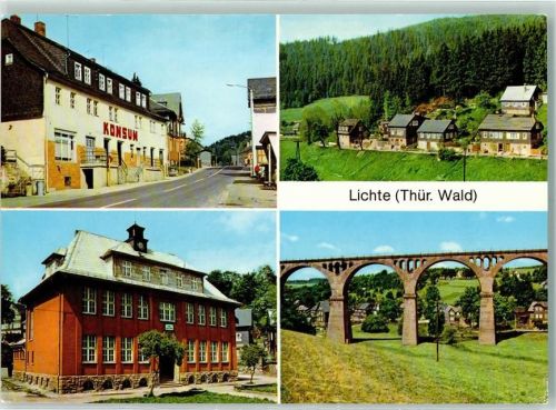 98739 O6427 Lichte - Rückseite mit Abschürfungen bzw Kleberesten Viadukt