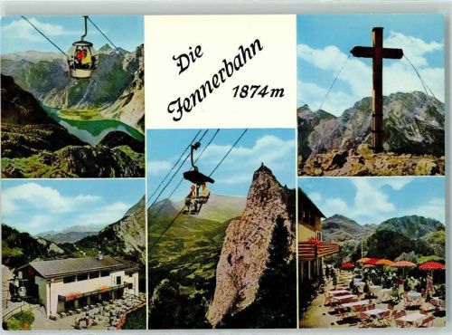 Jennerbahn Jennerbahn Gipfelkreuz Rückseite mit Abschürfungen bzw Kleberesten