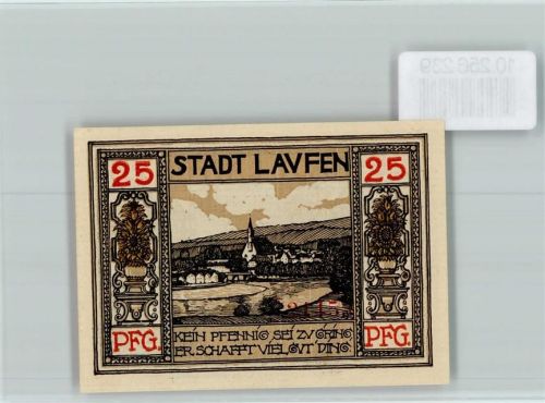 Laufen Notgeld Stadtwappen Kaplle