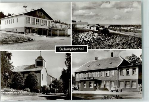 Schnepfenthal-Rödichen Rückseite mit Abschürfungen bzw Kleberesten Gasthaus Zur Tanne