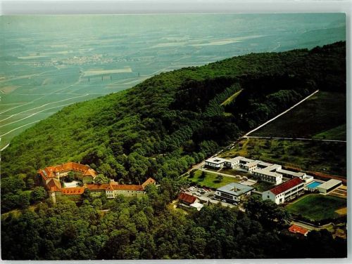 97348 W8711 Rödelsee - Rückseite mit Abschürfungen bzw Kleberesten Fliegeraufnahme Schloss Schwanberg
