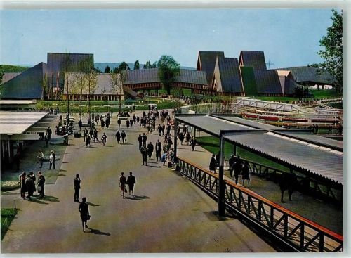 Lausanne Losanna Exposition nationale suisse 30.04.-25.10.1964 Carrefour central et Voie suisse Expo 1964