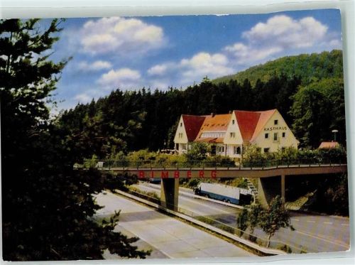36287 W6431 Rimberg b Bad Hersfeld - Rückseite mit Abschürfungen bzw Kleberesten Autobahn Rasthaus