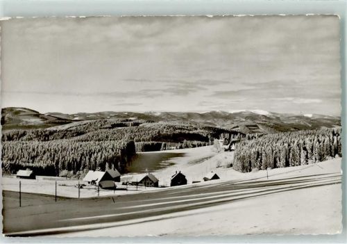 Schwarzenbach Pension Haus Feldbergblick Winter Rückseite mit Abschürfungen bzw Kleberesten