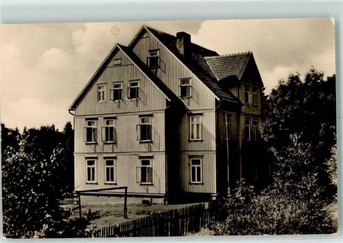 Hasselfelde FDGB-Erholungsheim Karl Marx Rückseite mit Abschürfungen bzw Kleberesten