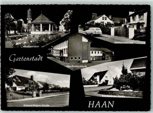 Haan Rückseite mit Abschürfungen und Kleberesten Musikpavillon Beethovenstraße Don-Bosco-Schule Richard-Wagner-Straße Breidenhöfer Straße