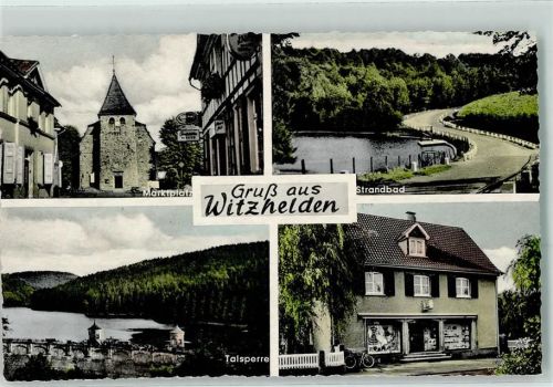 Witzhelden Rückseite mit Abschürfungen und Kleberesten Marktplatz Strandbad Talsperre