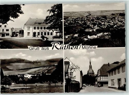 59602 W4784 Rüthen Gebrauchsspuren Rückseite mit Abschürfungen und Kleberesten Sparkasse