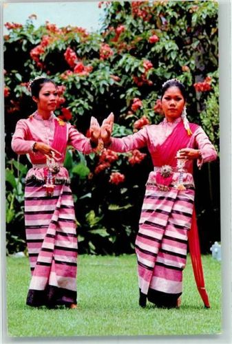 North Thailand dancing girls AK Asiat.Volkstyp 1976