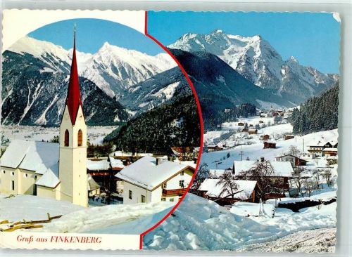 6292 Finkenberg - Winter Blick von der Tuxerstraße gegen Grünberg