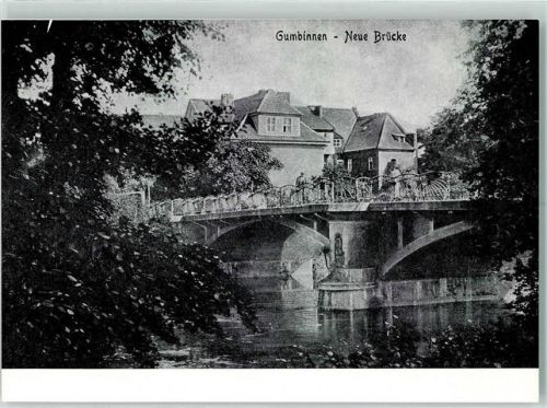 Gumbinnen Neue Brücke Bildpostkarte Nr. 7