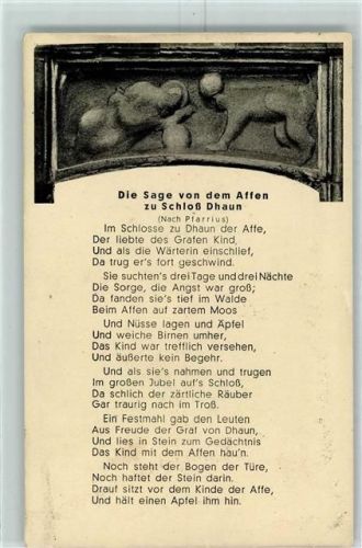 Dhaun Schloss Sage von dem Affen