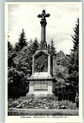 Clerf Clervaux - Monument du Klöppelkrich - Kriegerdenkmal AK