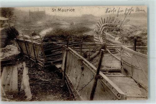 Saint-Maurice Eisenbahn zerstört Explosion