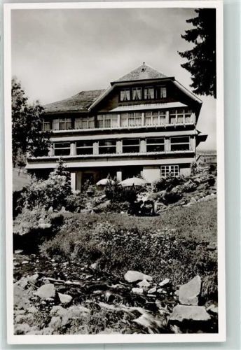 79674 W7868 Muggenbrunn - Rückseite mit Abschürfungen bzw Kleberesten Gasthaus Pension Adler