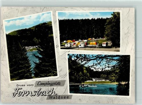 Fornsbach Campingplatz Wohnwagen Waldsee Ruderboote