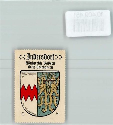 Markt Indersdorf Vignette Wappen Kaffee Hag ca 1920-1940