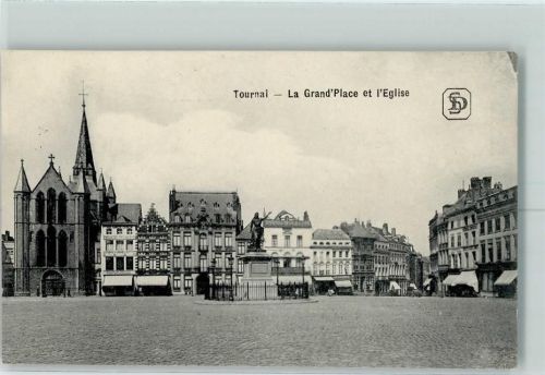 Tournai 1915 Kirche Denkmal Feldpost WK I