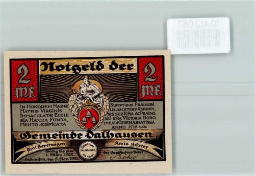 Dalhausen Notgeld