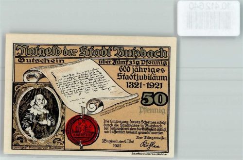 Butzbach Notgeld Landgraf Philipp v. Butzbach