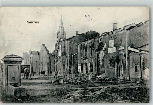 Rouvres 1915 Feldpost WK I Kirche