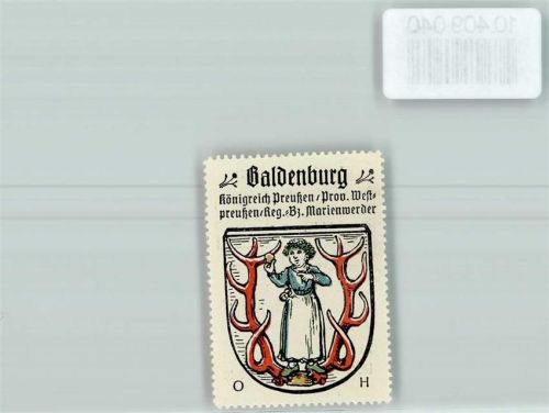 Baldenburg Vignette Wappen Kaffee Hag ca 1920-1940