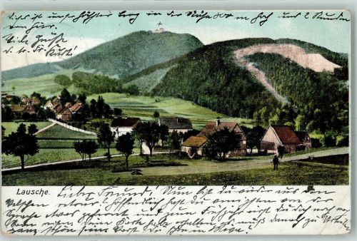Lausche 1904 Burg Hügel