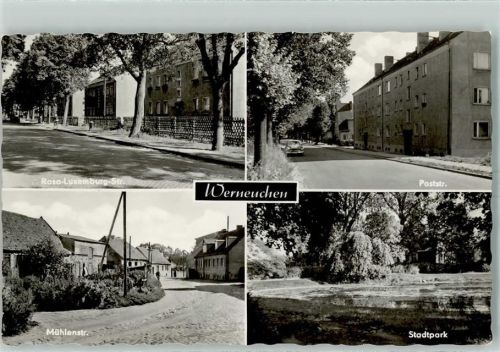 16356 O1298 Werneuchen - Rosa Luxemburg Straße Poststraße Mühlenstraße Stadtpark