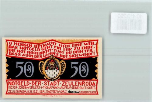 Zeulenroda Notgeld