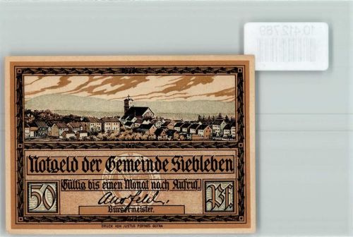 Siebleben Notgeld Arbeitszimmer Gustav Freytag