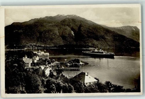 Balestrand Balholmen 1923 - Dampfschiff
