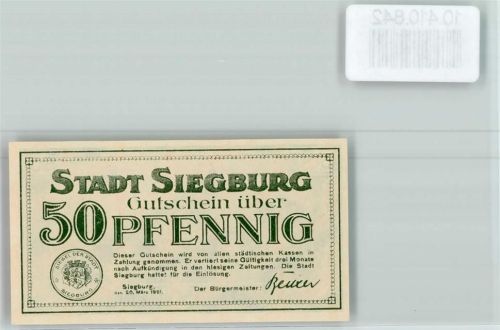Siegburg Notgeld