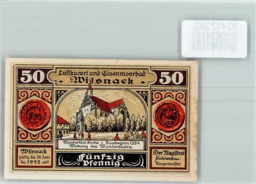 Bad Wilsnack Notgeld Wunderblut Kirche