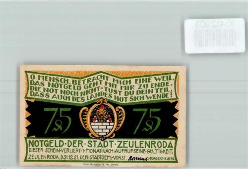 Zeulenroda Notgeld