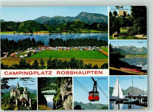 87672 W8959 Roßhaupten , Forggensee - Schloss Hohenschwangau Füssen Säuling Schloss Neuschwanstein Tegelbahn