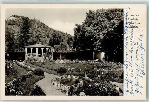 Bad Ditzenbach Mineralbad Liegehalle im Rosengarten