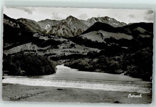 Ostrach mit Blick auf Rotspitze und Daumen Staustufen