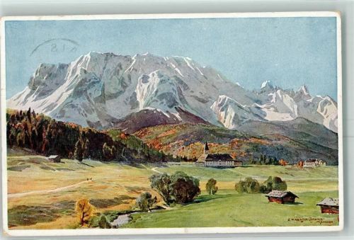 82467 W8101 Elmau Künstlerkarte Schloß Elmau
