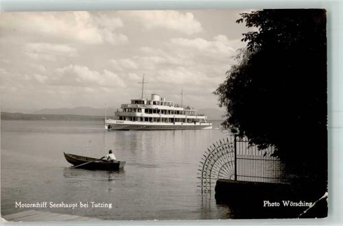 Tutzing Motorschiff Seeshaupt Ruderboot