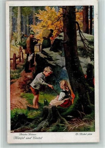 FPHG Uvachrom Nr. 3713 Serie 125 - Hänsel und Gretel Nr. 2 AK