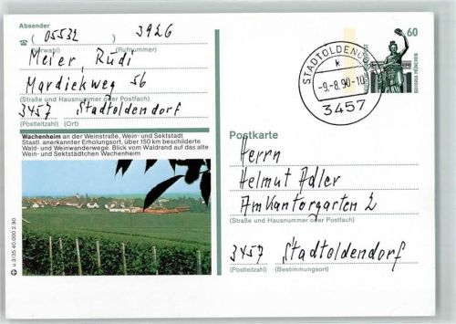 67098 W6706 Wachenheim an der Weinstraße - Ganzsache Weinberge