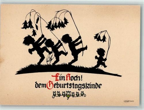 Nr. 415 Geburtstag , kleine Engel AK Plischke, G.