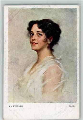 sign Ferraris - Frauenstudie - Galerie Wiener Künstler Nr. 195 AK