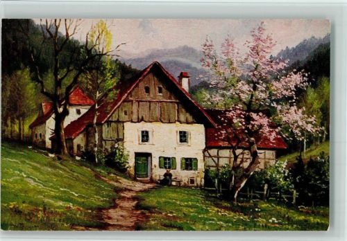 Nr. 1405 von W. Hoy - Bauernhof in Hessen AK