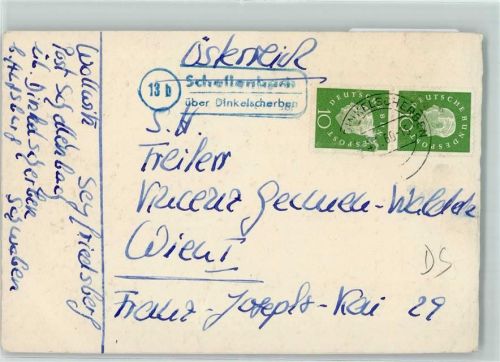 Schellenbach Landpoststempel über Dinkelscherben Fliegenpilze