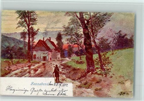 1902 BKW Serie 738-6 - Sonnabend - gute Erhaltung