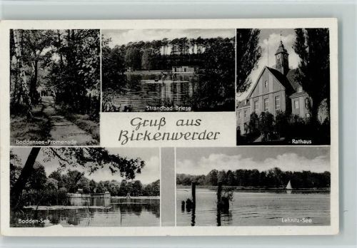 Birkenwerder Boddensee-Promenade Strandbad Briese Rathaus Bodden-See Lehnitz-See Mehrfachaufnahme
