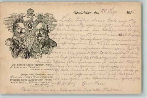 1915 Sprüche von beiden Oberhäuptern AK