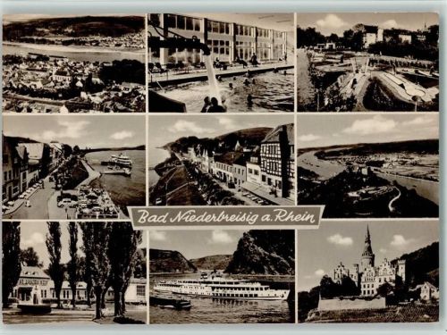 53498 W5484 Niederbreisig - Hallenschwimmbad Rhein Rheindampfer